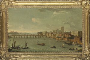 Quatre vues de Londres : La Tamise vers Westminster, vers 1700-77 (huile sur toile)