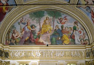 La Galerie des Glaces, Apollon et les Muses (fresque) - Antonio Maria Viani