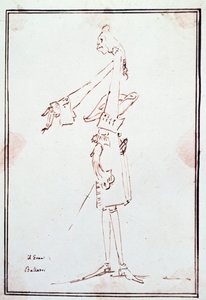 Portrait de Filippo Balatri, castrat italien. Caricature par Anton Maria Zanetti - Antonio Maria Zanetti