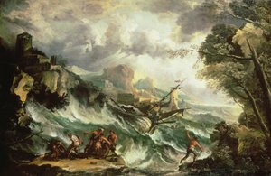 Paysage Marin avec Naufrage, vers 1700-07