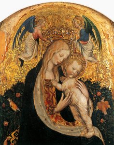 Madone de la caille par Antonio Pisanello (détail) - Antonio Pisanello