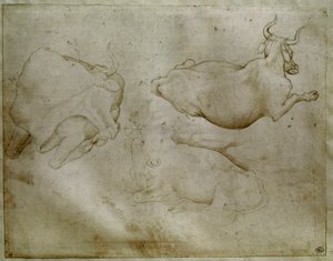 Deux vaches et un genévrier - Antonio Pisanello