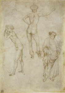 Deux études de figures masculines et Saint Pierre, 1430-1435