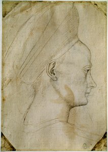 Tête de jeune femme, de profil à droite