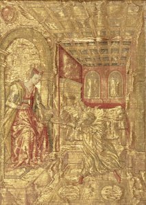 Salomé présentant la tête de Saint Jean-Baptiste à Hérodiade, tapisserie représentant des scènes de la vie du saint