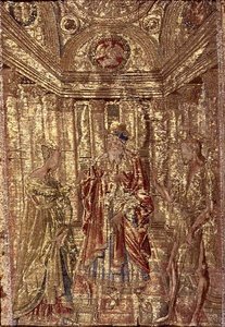 Saint Jean-Baptiste accusé par Hérode, tapisserie représentant des scènes de la vie du saint (textile) - Antonio Pollaiuolo