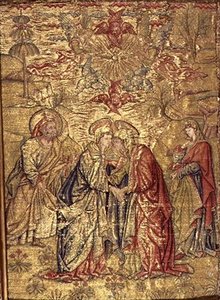 La Visitation, tapisserie représentant des scènes de la vie de Saint Jean-Baptiste