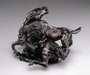 Lion attaquant un cheval, vers 1580/90 - Antonio Susini