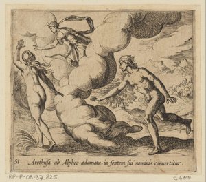 Aréthuse poursuivie par Alphée - Antonio Tempesta