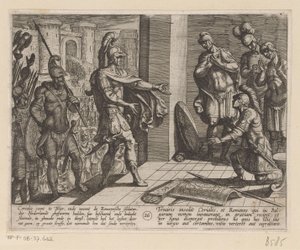 Cerialis pardonne aux soldats romains qui avaient aidé Julius Civilis
Les guerres bataves contre les Romains (titre de la série)
Batavorum cum Romanis Bellum (titre de la série)