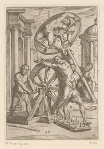 Torture avec des pointes et des roues
