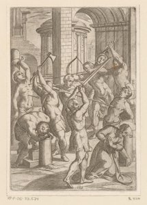 Torture avec épée, lance et arc (Tortures subies par les martyrs chrétiens)
