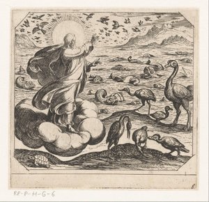 Dieu crée les oiseaux et les poissons, La création (titre de la série)