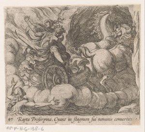 Pluton emmène Proserpine devant la nymphe Cyane - Antonio Tempesta