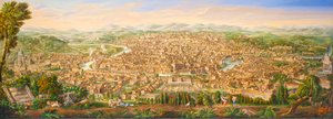 Vue panoramique de Rome depuis la colline du Janicule