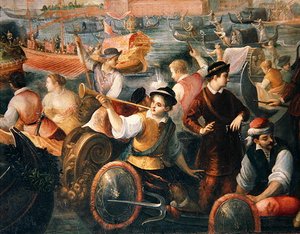 Le débarquement de Catarino Cornaro à Venise en 1489 (détail) - Antonio Vassilacchi