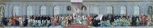 Jacques II (1633-1701) recevant les érudits mathématiques de Christ