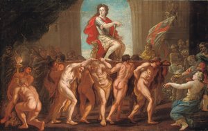 Esquisse pour une fresque dans la salle Saint-Georges, château de Windsor, montrant le roi Guillaume III en gloire - Antonio Verrio