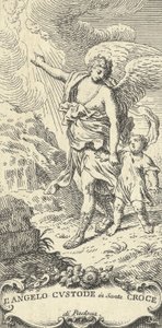 Un ange guidant un jeune garçon et gesticulant vers les nuages, vers 1708-82 - Antonio Visentini