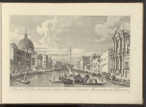 Vue du Grand Canal, de Santa Maria di Nazareth et de San Simeone Piccolo à Venise - Antonio Visentini