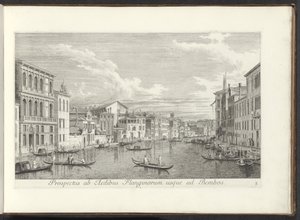 Vue sur le Grand Canal et le Palazzo Flangini à Venise - Antonio Visentini