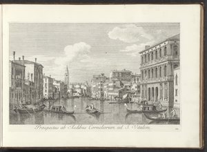 Vue sur le Grand Canal et la tour de San Vitale à Venise - Antonio Visentini
