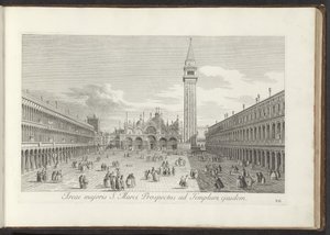 Vue de la place Saint-Marc et de la basilique Saint-Marc à Venise - Antonio Visentini