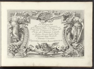Page de titre avec cartouche avec Sagesse et Force - Antonio Visentini