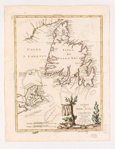 Les îles de Terre Nuova et du Cap Breton de la nouvelle projection 1778. LOC 73694665 - Antonio Zatta