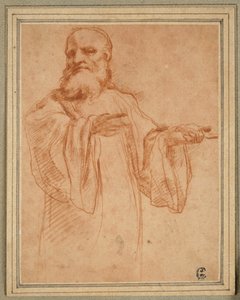Saint Benoît faisant un geste vers la gauche : étude pour le couronnement de la Vierge - Antonio da Correggio