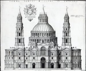 Plan pour Saint-Pierre, Rome, 1539 - Antonio da Sangallo
