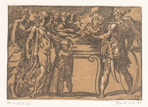 Mucius Scaevola met sa main dans le feu