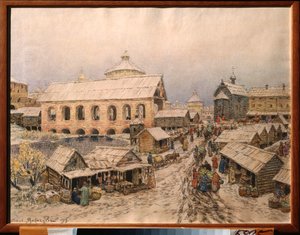Moscou au 17ème siècle, le pont de la Résurrection