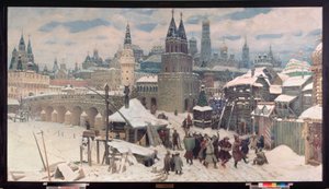 Moscou au 17e siècle, le pont de tous les Saints