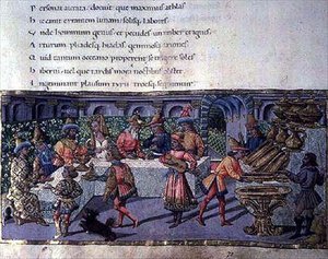Ms 492 f.75 Scène de banquet, de l