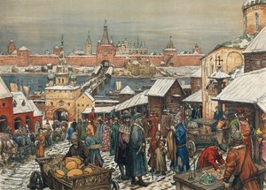 Marché de Novgorod, fin du 19e - début du 20e siècle