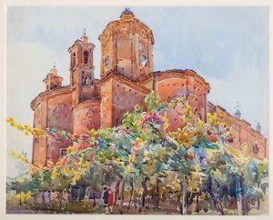 Église Saint-Nicolas (aquarelle sur papier)
