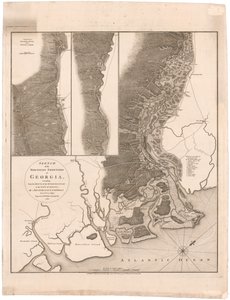 Carte des frontières nord de la Géorgie par Campbell