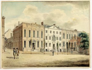 Coin nord-est des rues Wall et William, New York, 1798