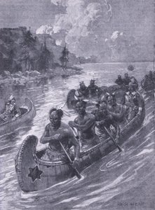Le voyage qui a conduit au site de Québec, illustration de Cassells Romance of Famous Lives