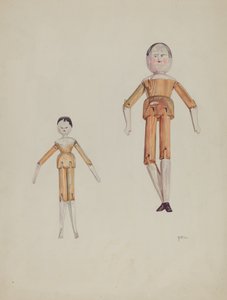 Poupées en bois articulées