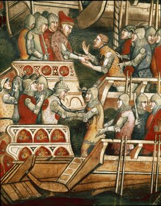 Bataille navale à Punta Salvore dans le golfe de Trieste (détail) - Aretino Luca Spinello or Spinelli