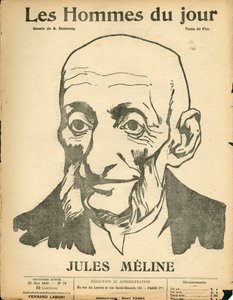 Couverture de « Les Hommes du jour », Satirique en N & B - Aristide Delannoy