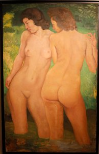 Sœurs se baignant, vers 1940