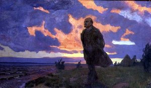 Vladimir Ilitch Lénine (1870-1924) sur le rivage
