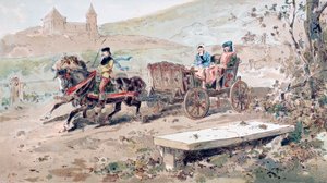 Carrosse ouvert tiré par des chevaux du XVIe siècle - Armand Jean Heins