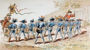Une fanfare du XVIe siècle avec tambours et fifres - Armand Jean Heins
