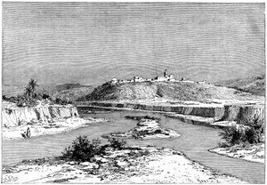 La Mejerda à Slugia, au-dessus de Mejez-el-Bad, vers 1890
