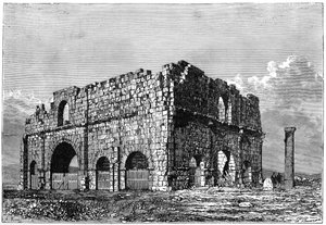 Les ruines du Prétoire, Lambaesis, Algérie, vers 1890