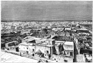 Vue de Kairouan, Tunisie, vers 1890
